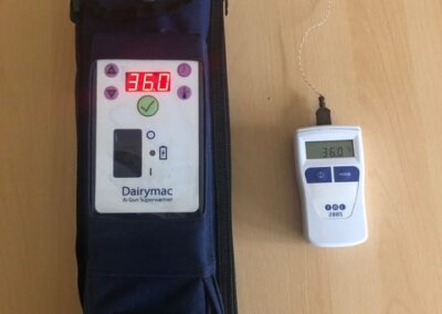 Pistolettväskan håller förinställd temperatur